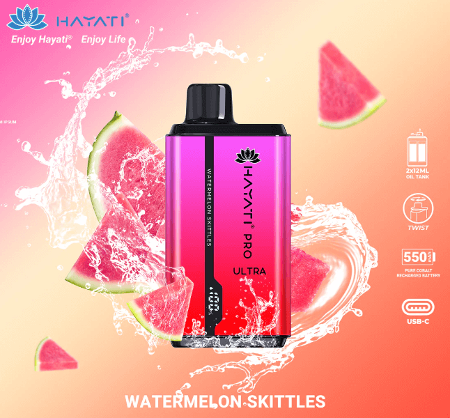 Hayati Pro Ultra 15000 puffs Vape Watermelon skittles £9.60