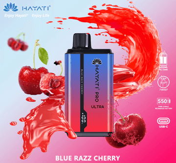 Hayati Pro Ultra 15000 puffs blue Razz cherry