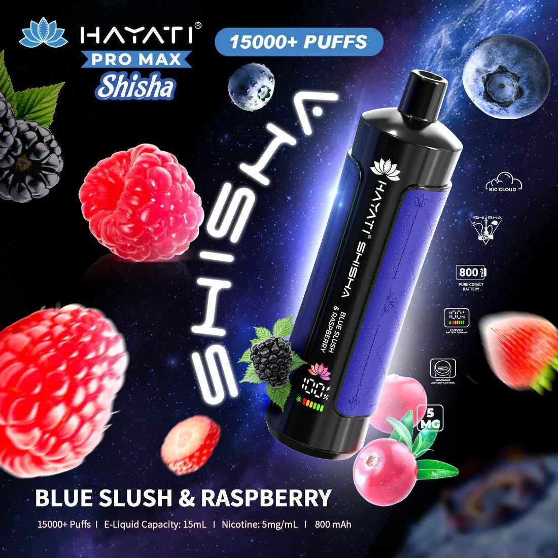 Hayati Pro Max Shisha 15000 Puffs Disposable Vape - Vapourse