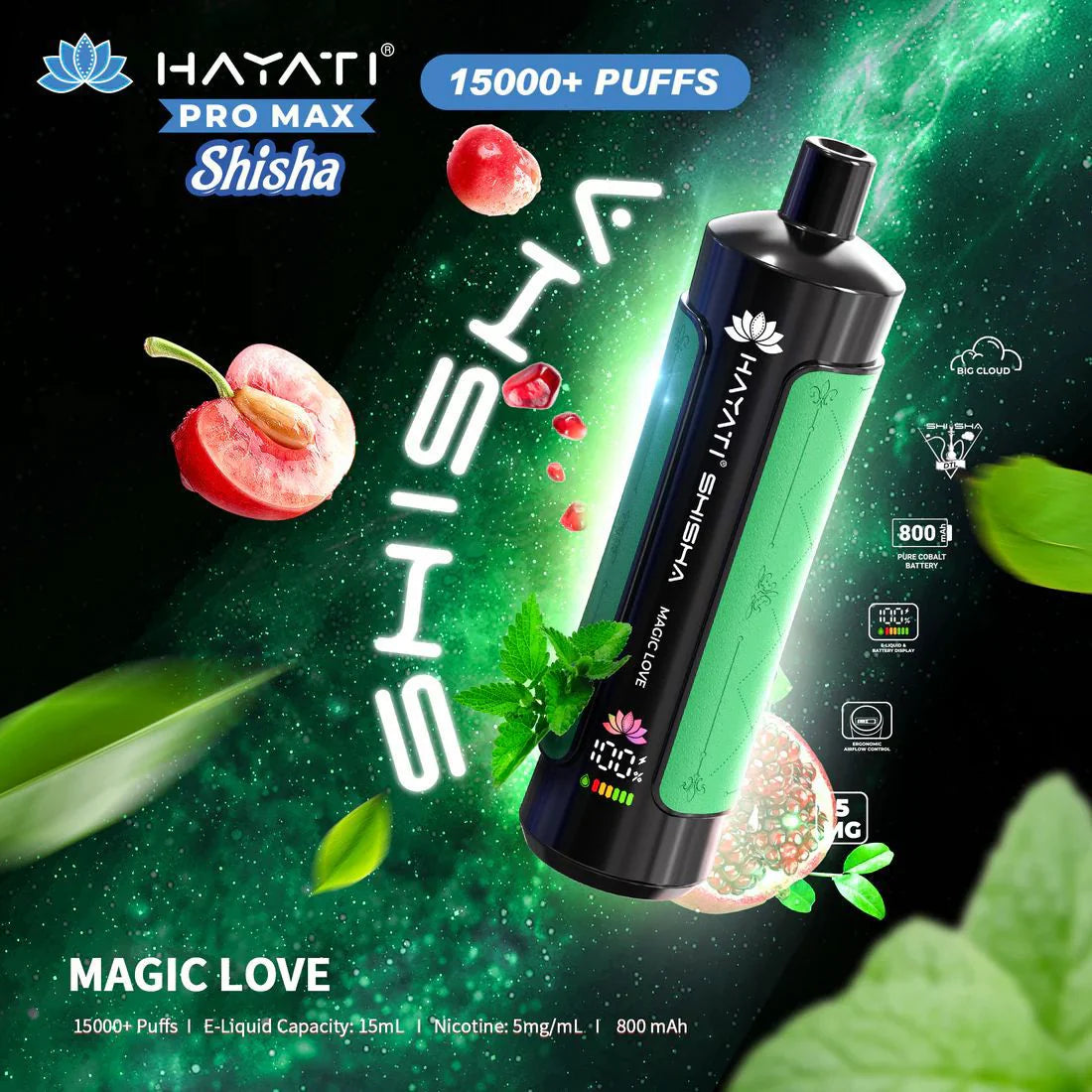Hayati Pro Max Shisha 15000 Puffs Disposable Vape - Vapourse