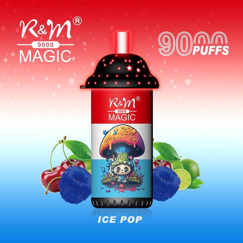 Ice Pop R&M Magic 9000 Puffs Disposable Vape Box of 10