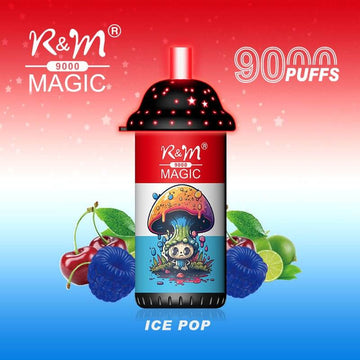 Ice Pop R&M Magic 9000 Puffs Disposable Vape Box of 10
