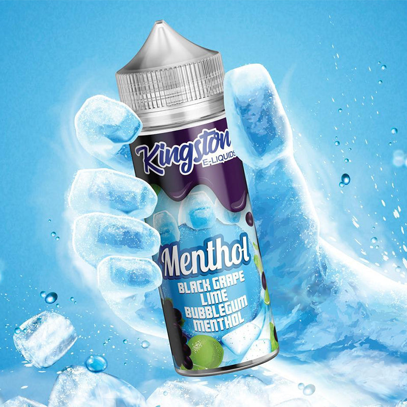 Kingston Black Grape Lime Bubblegum Menthol E-Liquid 100ml - Refreshing Flavor Fusion - Vapourse
