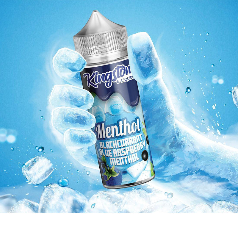 Kingston Blackcurrant Blue Raspberry Menthol E-Liquid 100ml - Refreshing Berry Fusion - Vapourse