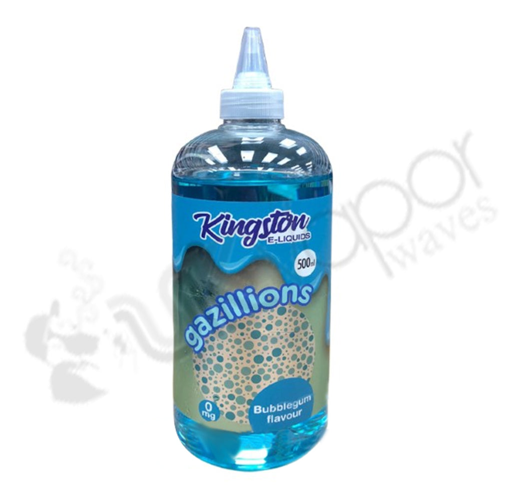 Kingston Bubblegum Gazillions E-Liquid 500ml - Sweet Chewy Flavor - Vapourse