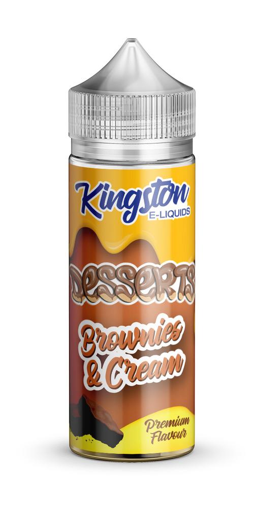 Kingston Desserts - Brownies & Cream E-Liquid 100ml | Decadent Chocolate Delight - Vapourse