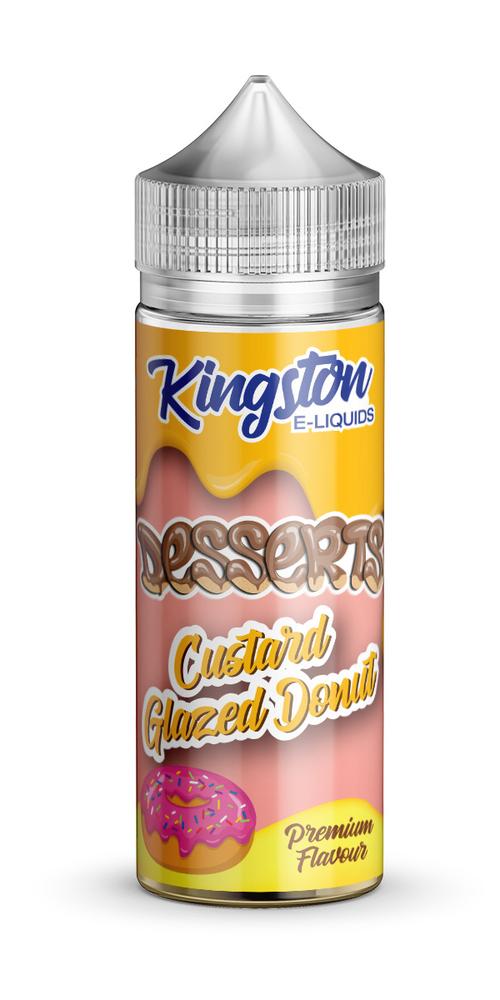 Kingston Desserts - Custard Glazed Donut E-Liquid 100ml | Decadent Donut Delight - Vapourse