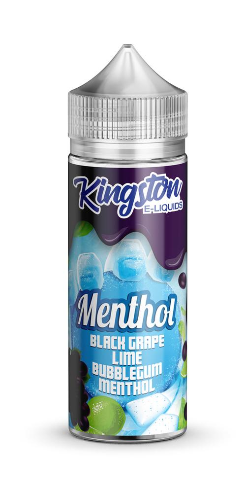 Kingston Menthol - Black Grape Lime & Bubblegum E-Liquid 100ml | Refreshing Fruity Blend - Vapourse