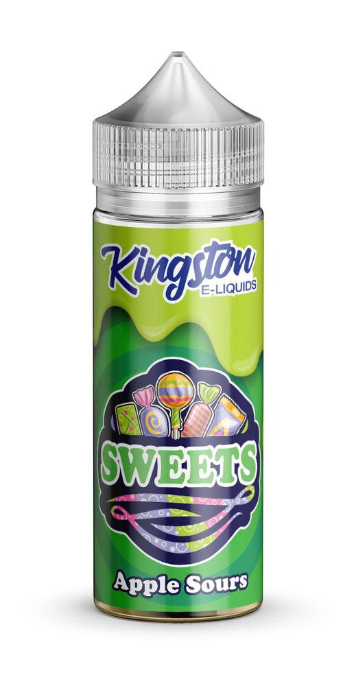 Kingston Sweets - Apple Sours E-Liquid 100ml | Tangy Green Apple Candy Delight - Vapourse