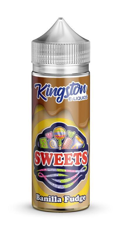 Kingston Sweets - Banilla Fudge E-Liquid 100ml | Creamy Banana & Fudge Delight - Vapourse