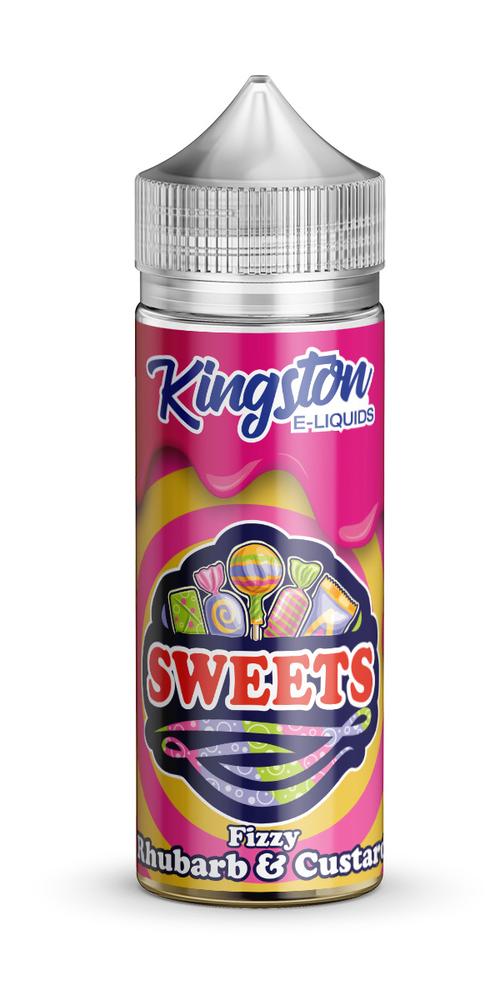 Kingston Sweets - Fizzy Rhubarb & Custard E-Liquid 100ml | Tangy Dessert Delight - Vapourse