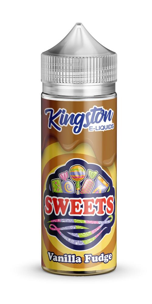Kingston Sweets - Vanilla Fudge E-Liquid 100ml | Creamy Caramel & Vanilla Delight - Vapourse