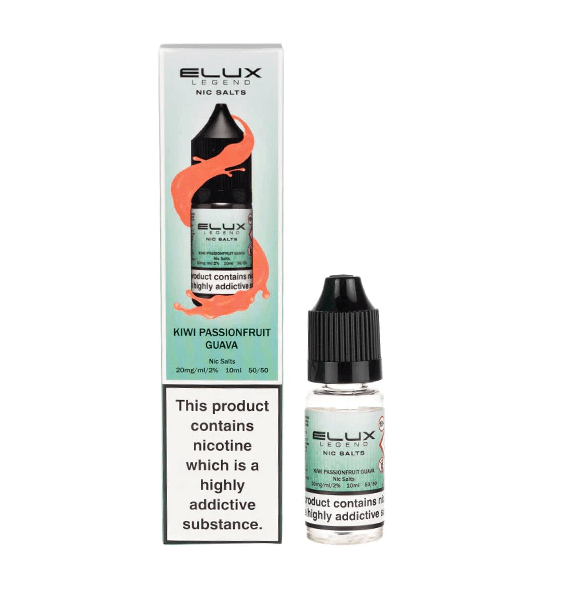 Kiwi Passionfruit Guava Nic Salt E-Liquid by Elux Legend - Pack of 10 - Vapourse