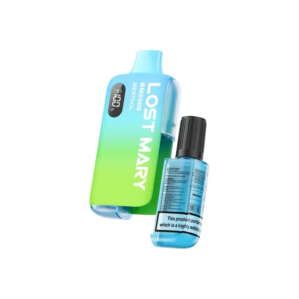 Menthol Lost Mary BM6000 Disposable Vape Kit - 20mg Nicotine | Up to 6000 Puffs - Vapourse