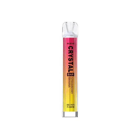 Strawberry Banana SKE Crystal 600 Puffs Disposable Vape Device - Box of 10 - Vapourse