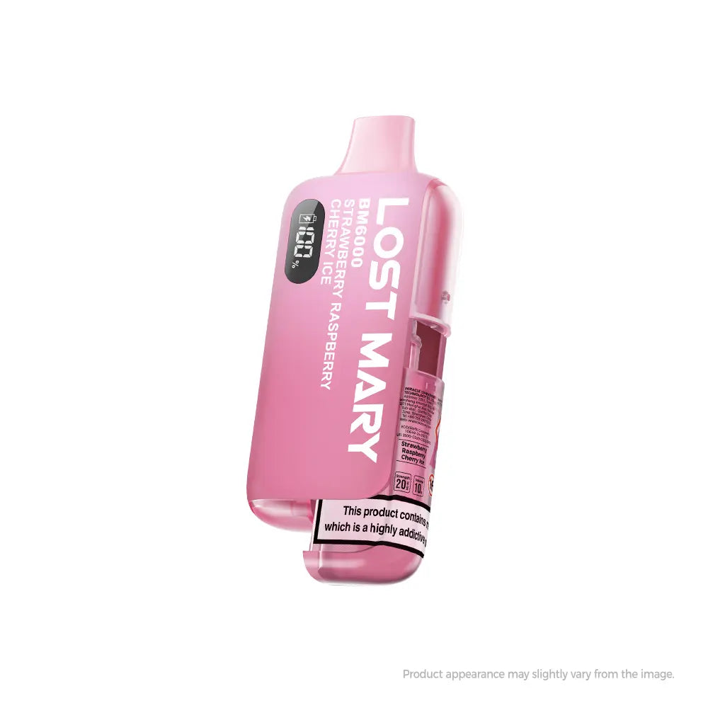Strawberry Raspberry Cherry Ice Lost Mary BM6000 Prefilled Vape Kit 20mg