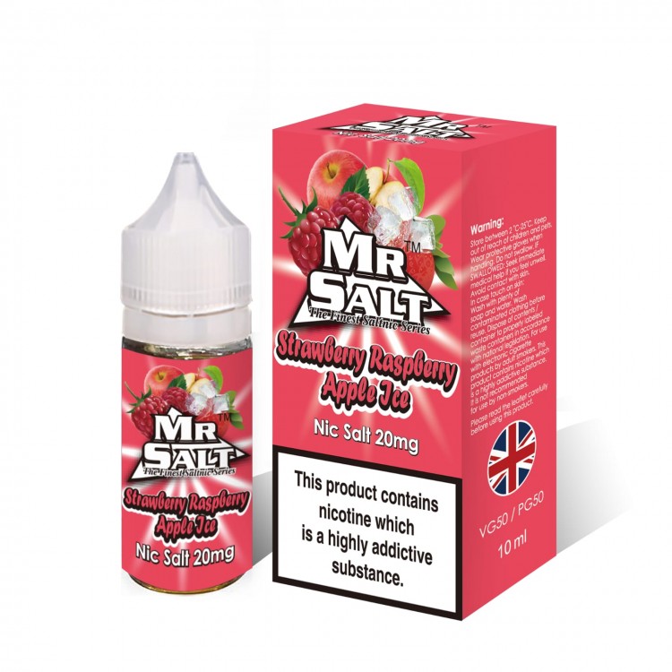 Strawberry Raspberry Apple Ice by Mr Salt - 10ml Nicotine Salt E-Liquid - Vapourse