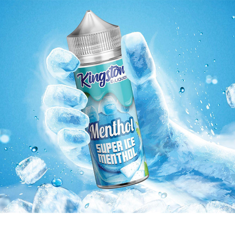 Super Ice Menthol E-Liquid 100ml by Kingston | Intense Mint Flavor - Vapourse