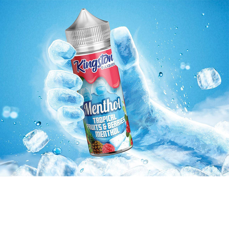 Tropical Fruits & Berries Menthol E-Liquid 100ml by Kingston | Exotic Fruit Medley - Vapourse