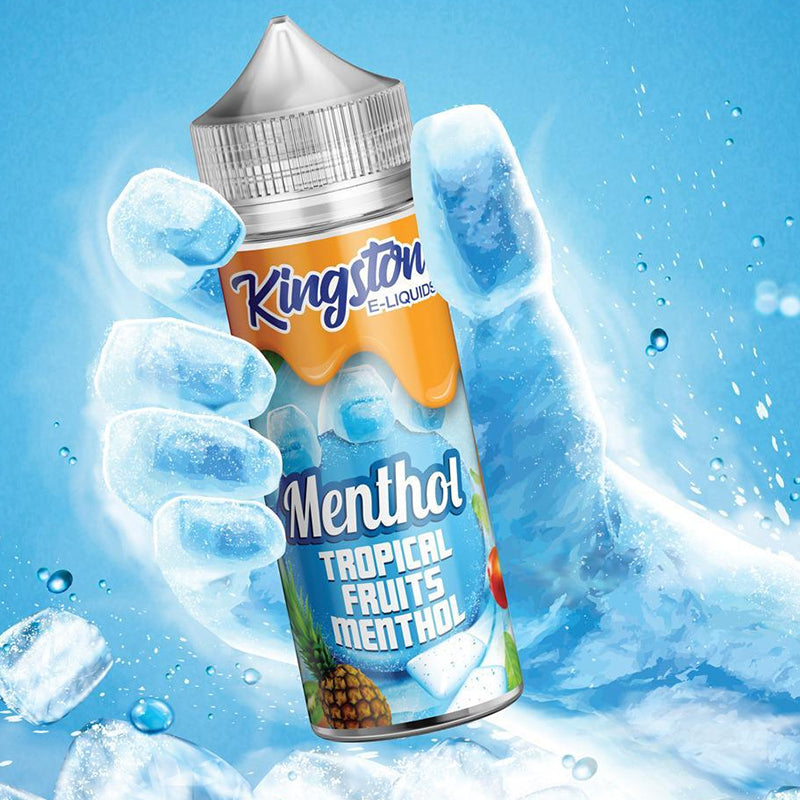 Tropical Fruits Menthol E-Liquid 100ml by Kingston | Exotic Fruit Medley - Vapourse