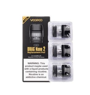 VOOPOO Drag Nano 2 Replacement Pods - 2ml Capacity with 0.8Ω and 1.2Ω Coils - Vapourse