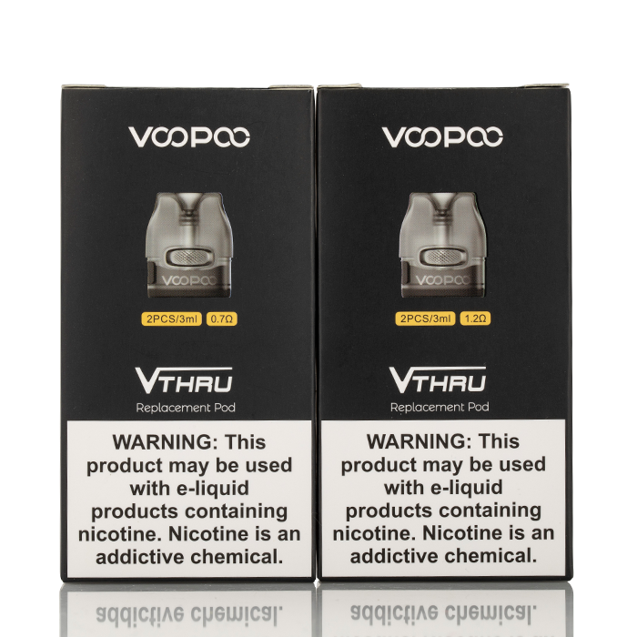 VOOPOO V-THRU PRO Replacement Pods - Pack of 2 (3ml Capacity) - Vapourse