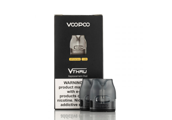 VOOPOO V-THRU PRO Replacement Pods - Pack of 2 (3ml Capacity) - Vapourse