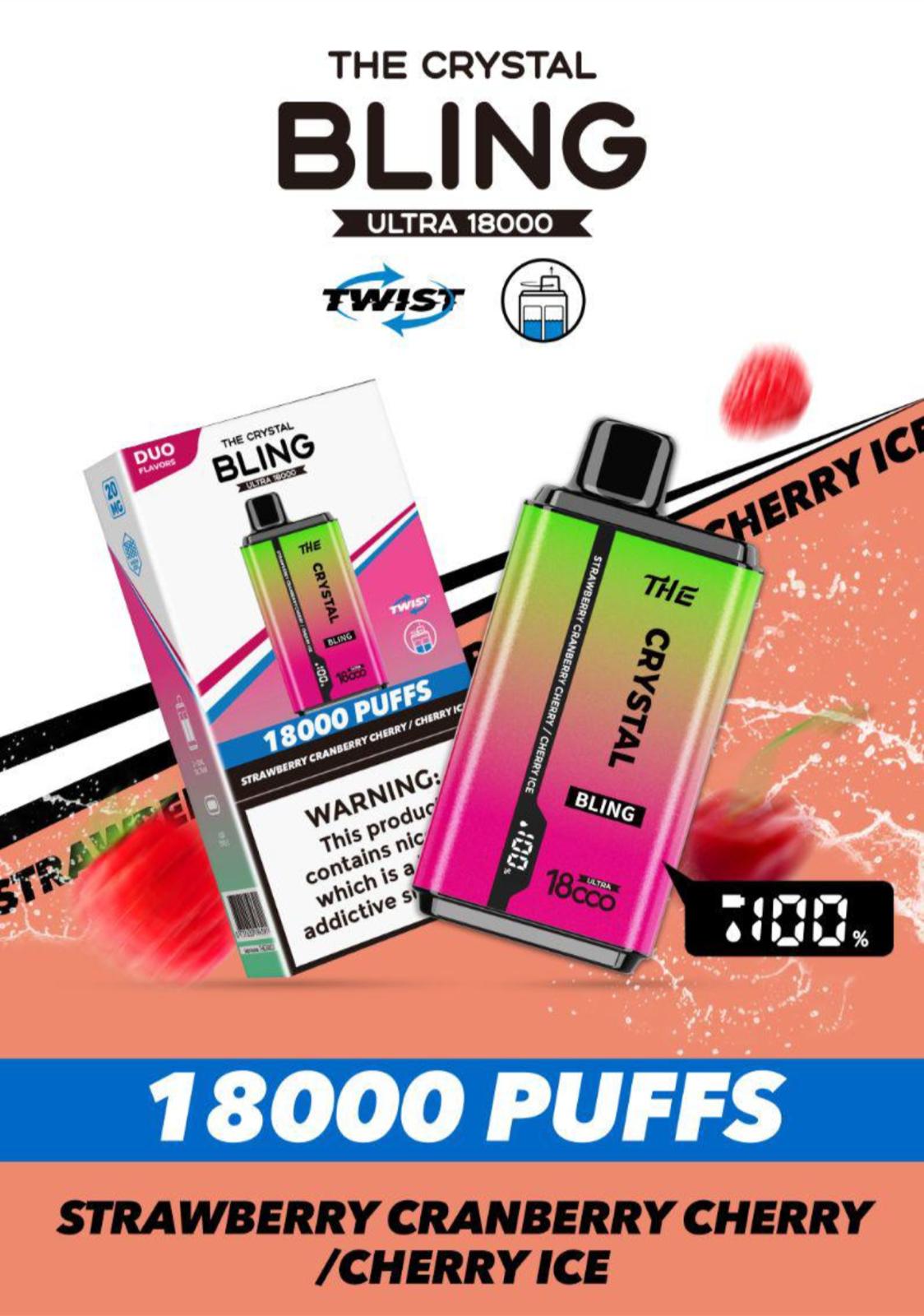 The Crystal Bling Ultra 18000 Disposable Vape - Dual Flavor Experience - Vapourse