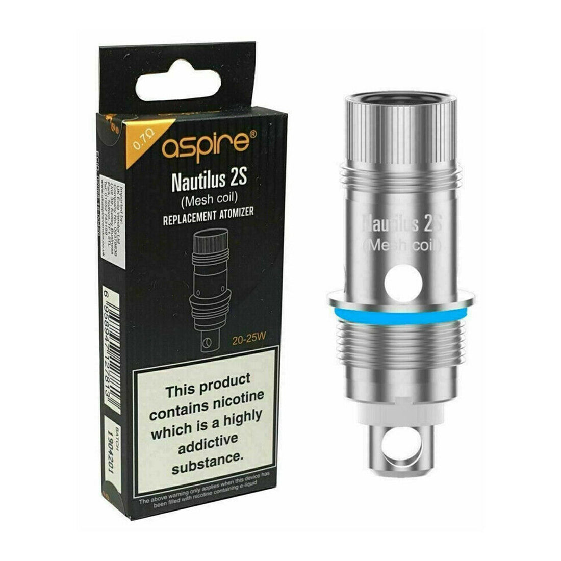Aspire Nautilus 2S Mesh Coils - 0.7 Ohm Replacement Coils | Pack of 5 - Vapourse