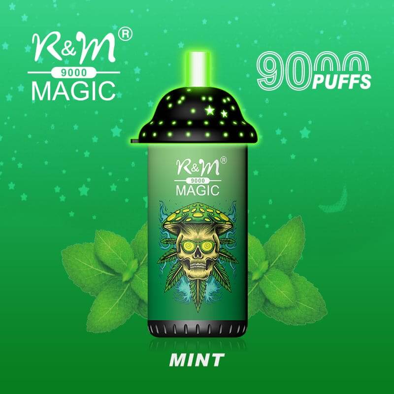 Mint R&M Magic 9000 Puffs Disposable Vape Box of 10