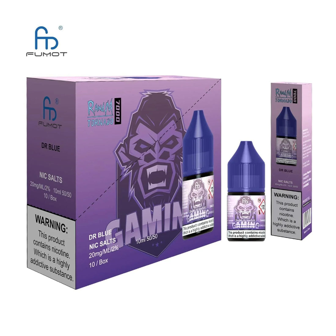 RandM Tornado 7000 Dr Blue Nic Salt - 10ml Box of 10 - Vapourse