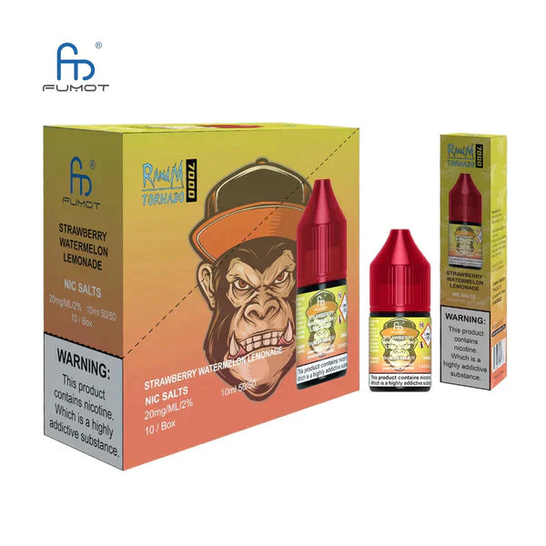 RandM Tornado 7000 Strawberry Watermelon Lemonade Nic Salt - 10ml Box of 10 - Vapourse
