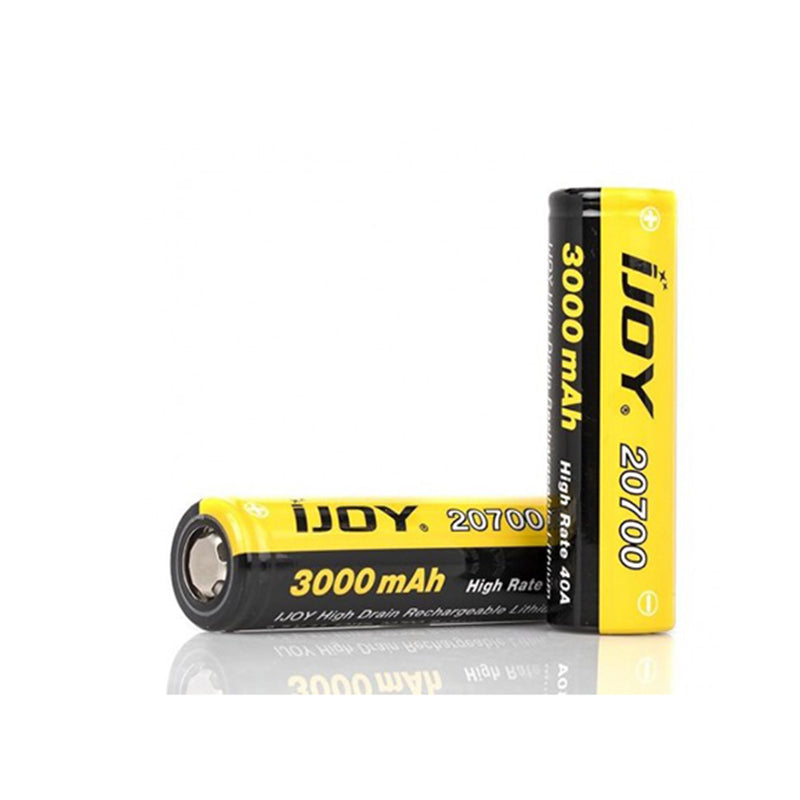 IJOY 20700 3000mAh 40A High Drain Rechargeable Battery designed for optimal performance in high-wattage vape devices, featuring a capacity of 3000mAh and maximum discharge rate of 40A.
