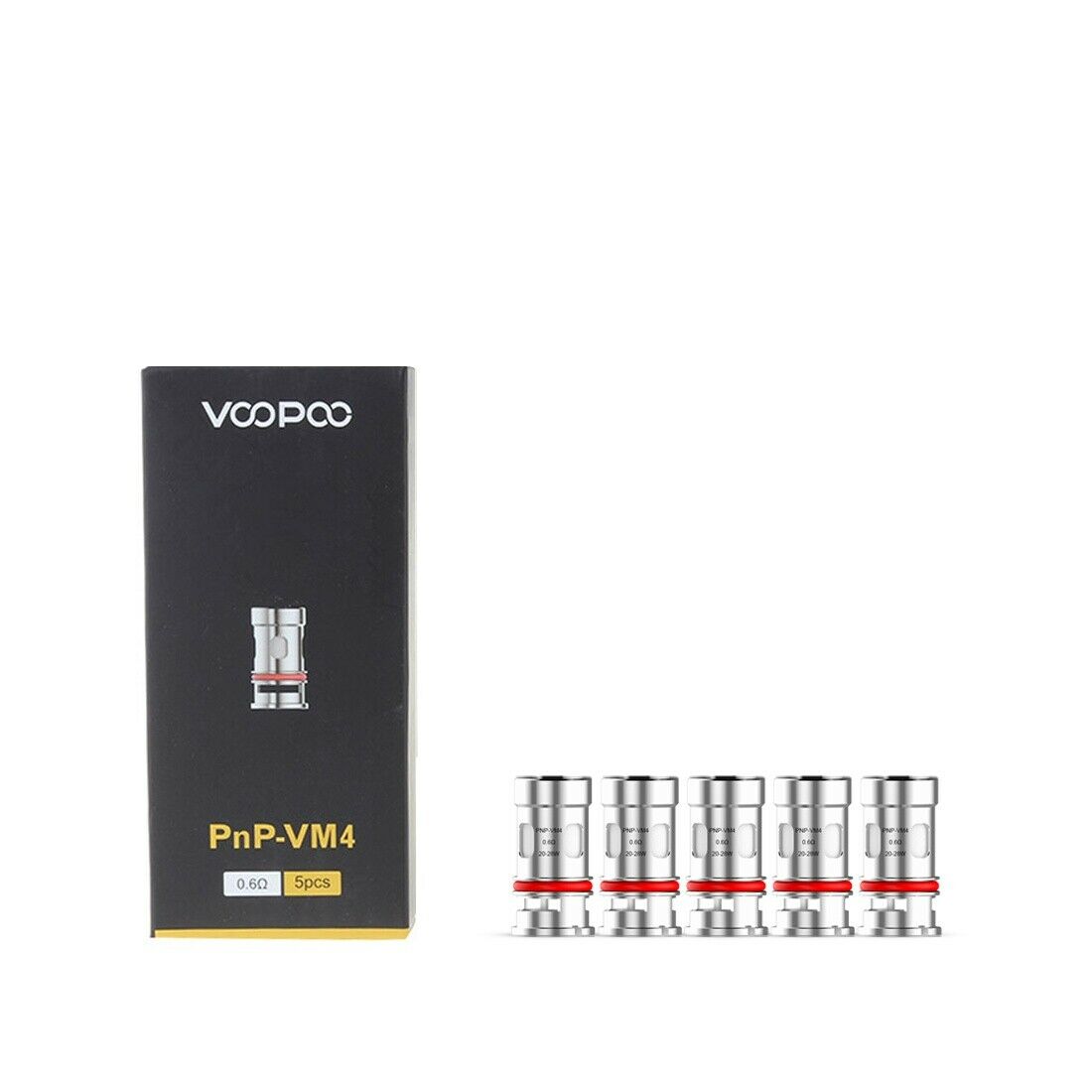 VOOPOO PnP Coils - VM1, VM3, VM4, VM5, VM6, M1, M2, R1, R2, TR1, TM1, TM2, DM2, DM1 - Pack of 5 Replacement Coils for TPP Tank - Vapourse
