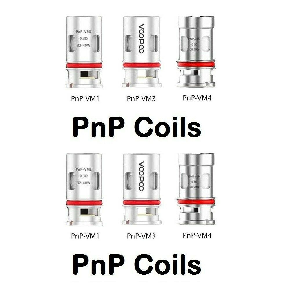 VOOPOO PnP Coils - VM1, VM3, VM4, VM5, VM6, M1, M2, R1, R2, TR1, TM1, TM2, DM2, DM1 - Pack of 5 Replacement Coils for TPP Tank - Vapourse