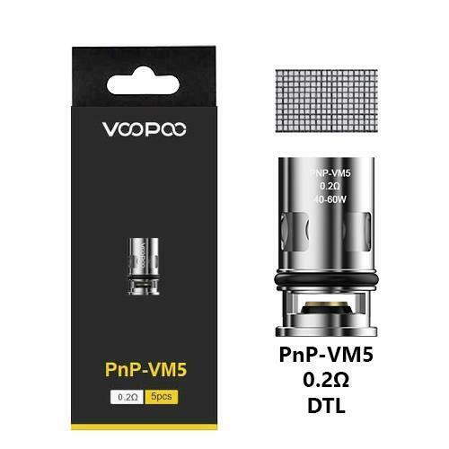 VOOPOO PnP Coils - VM1, VM3, VM4, VM5, VM6, M1, M2, R1, R2, TR1, TM1, TM2, DM2, DM1 - Pack of 5 Replacement Coils for TPP Tank - Vapourse